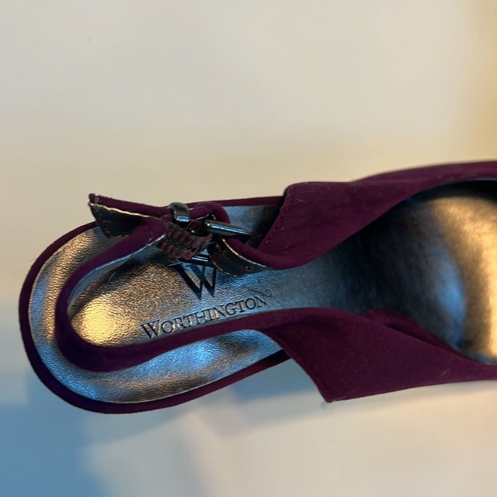 Purple velvet stilettos - Picture 5 of 7